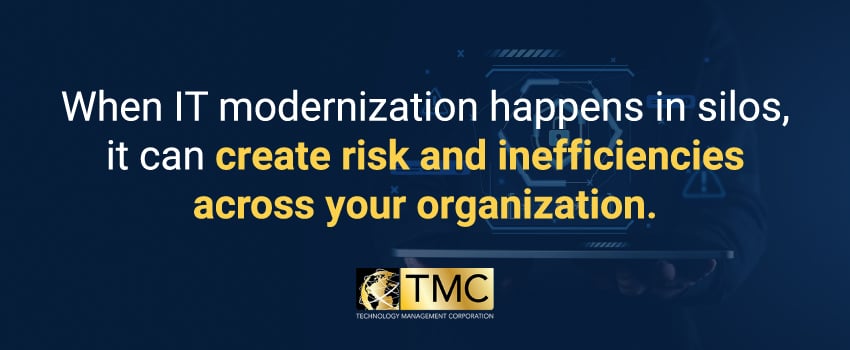When IT modernization happens in silos, it can create risk and inefficiencies across your organization.