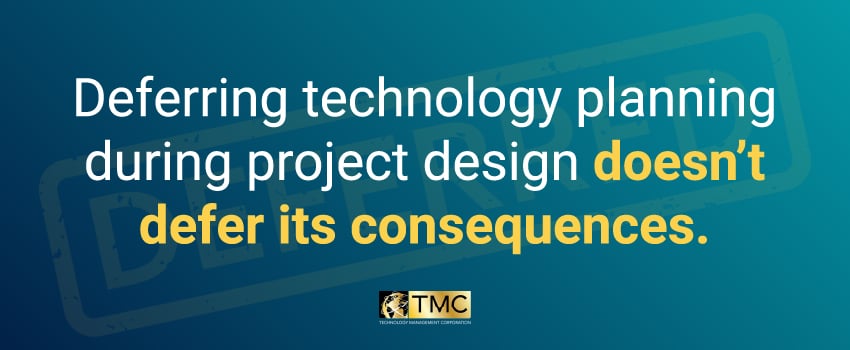 Deferring technology planning during project design doesn’t defer its consequences.